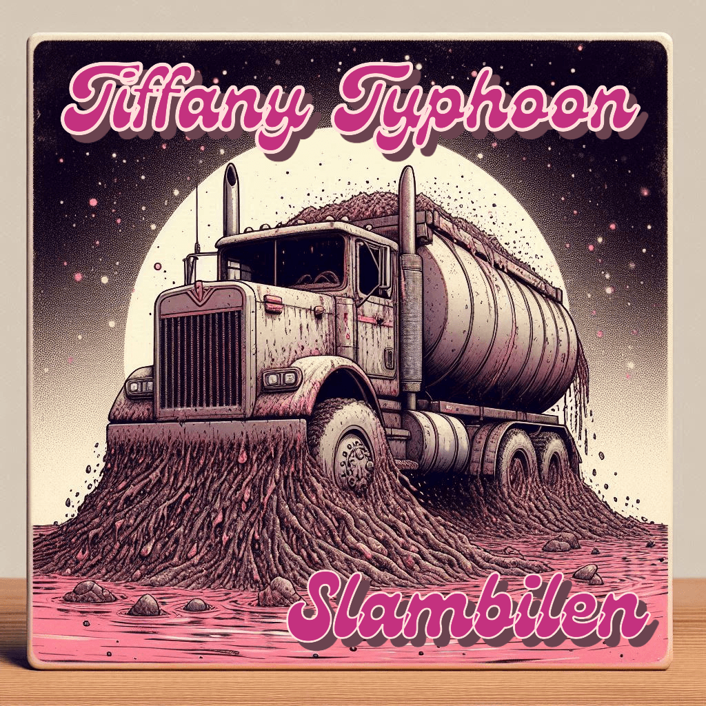 Omslaget till Tiffany Typhoons singel "Slambilen"